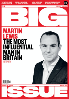 Big Issue magazine cover with a photo of Martin, describing him as the most influential man in Britain.