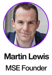 Martin Lewis, founder of MoneySavingExpert.com, with image linking to MSE's Mortgage Best Buys tool