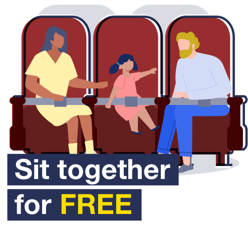 See how to sit together on a flight for free in MSE's Airline seating guide.